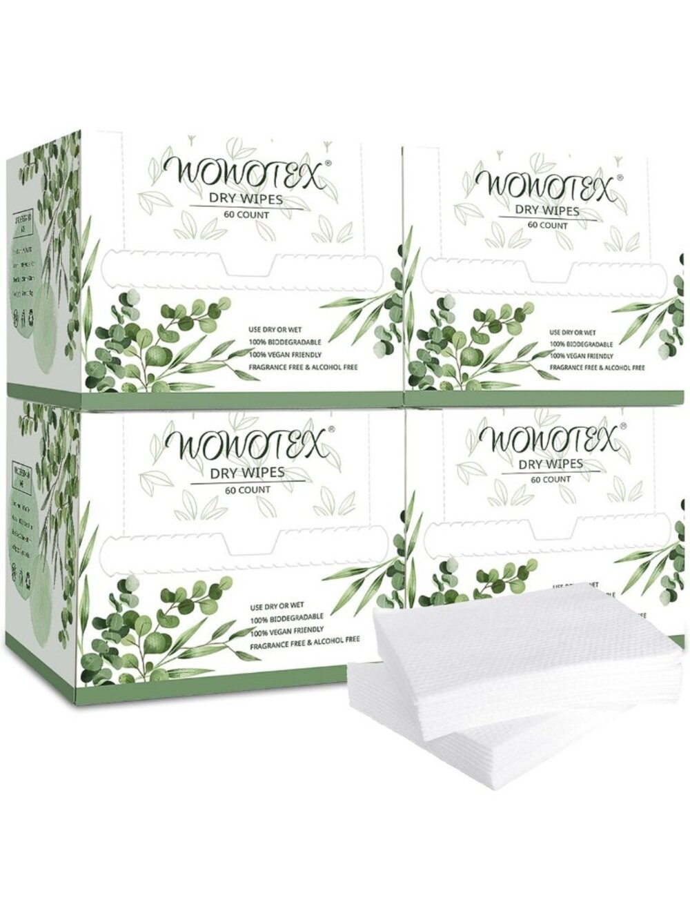 Ultra Soft Disposable Face Towels - Thick, Clean Facial Towels (4 Boxes)